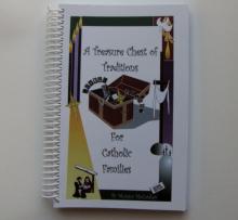 Book cover: 'A Treasure Chest of Traditions for Catholic Families'