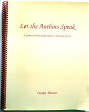 Book cover: Let the Authors Speak