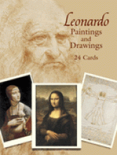 Book cover: 'Leonardo Paintings and Drawings: 24 Cards'