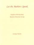Book cover: 'Let the Authors Speak: A Guide to Worthy Books Based on Historical Setting'